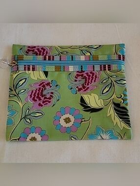 Floral makeup bag